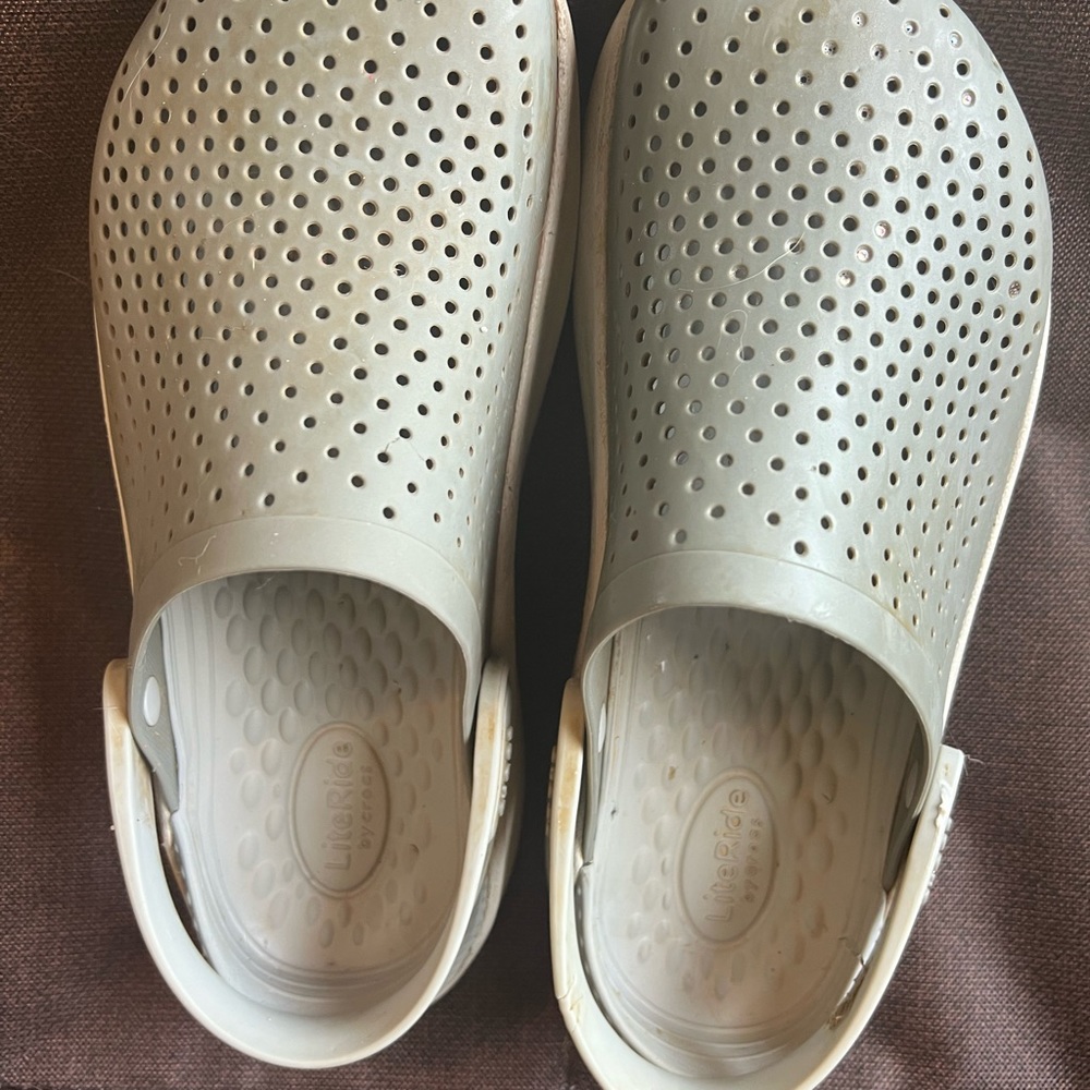 Grey crocs